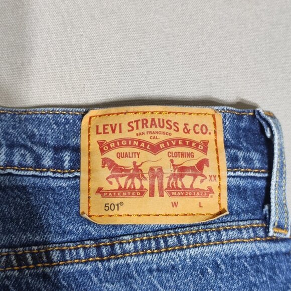Levi's 501 jeans women's sz 20W denim blue colour classic traditional button fly - Picture 5 of 16